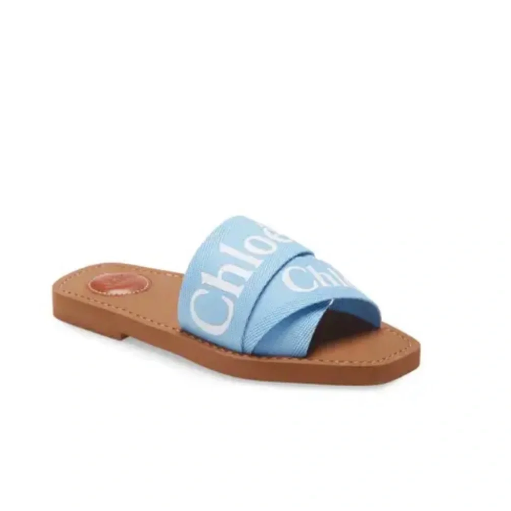 Chloe Woody slides - graceful blue size 38